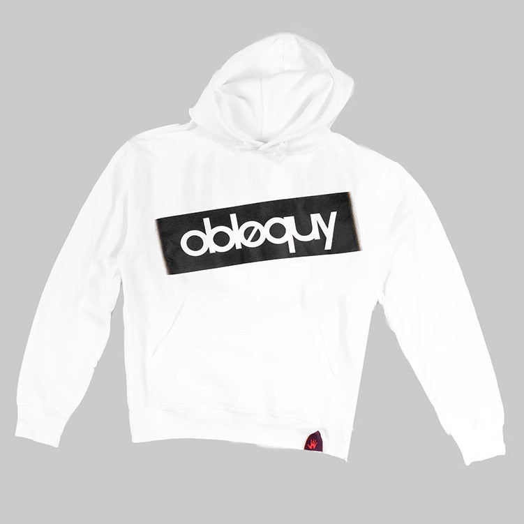 Obloquy 'Spellout' Hoodie (White)