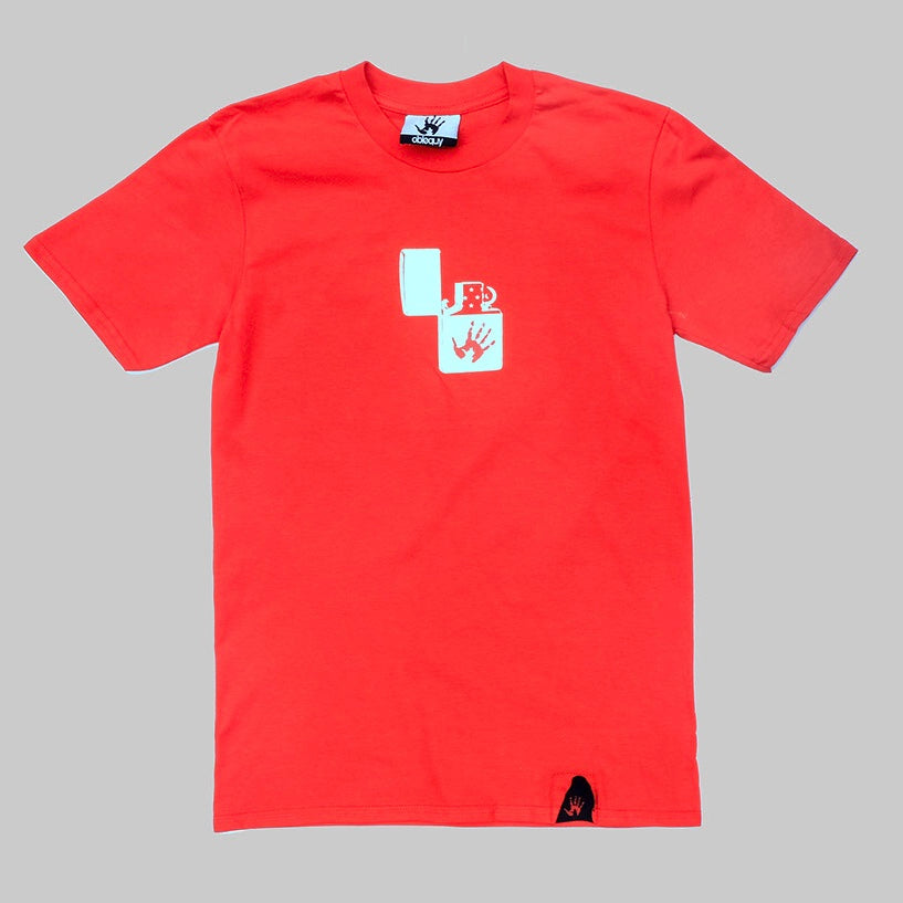 Obloquy 'Zippo' T Shirt (Red)